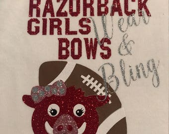 Infant toddler girls Arkansas Razorback shirt