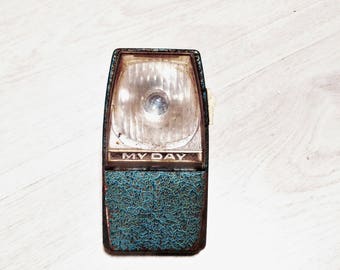 Vintage flashlight, Pocket light, 60s vintage decor, Retro decor, Flashlight