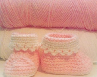 Crochet Lacy Baby Booties