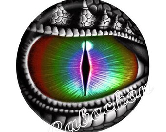1 cabochon 30mm glass cabochon steampunk dragon eye image shown