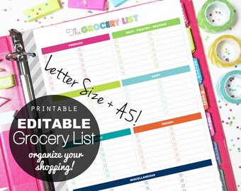 grocery list stationery