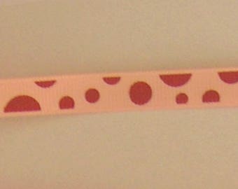 PINK polka dot Ribbon, for sewing, crafting
