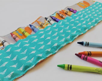 Crayon Roll in Foxes, Holds 16 Crayons