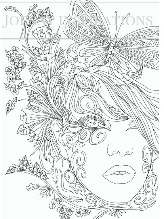 Free Printable Adult Fairy Coloring Pages 6
