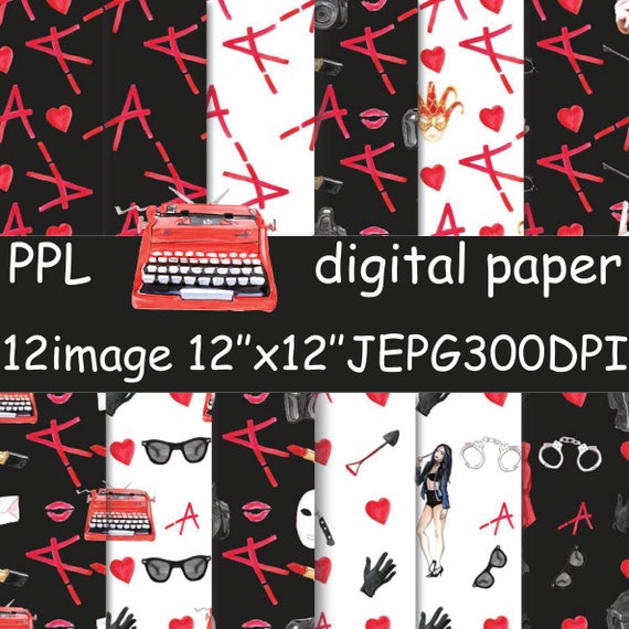 PPL digital paper PPL patterns PPL background Pretty Little