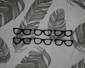6x laser cut acrylic wayfer glasses cabochons