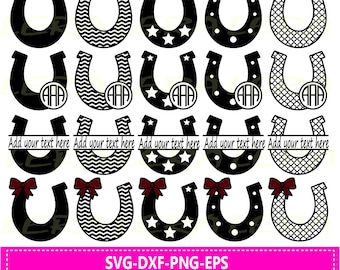 60 % OFF, Horseshoe SVG, Monogram Svg Horseshoe Files, Svg, Png, Eps, Dxf, Cut Files For Cricut, Silhouette Files, Horseshoe Clipart