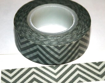 Grey and White Chevron Zig Zag Washi Tape