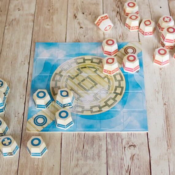 Printable Papercraft Board Game tabletop strategy game