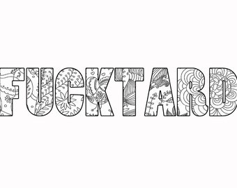 Lace And Swear Words Adult Colouring Book Pages Inappropriate Grown Up Fun