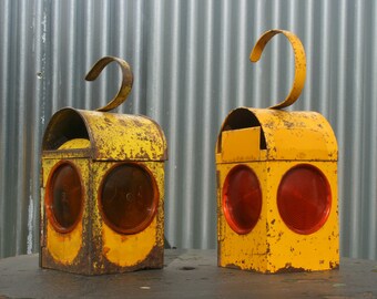 Vintage Road Workers Paraffin Lamps (1 x Kenlite Chalwyn)