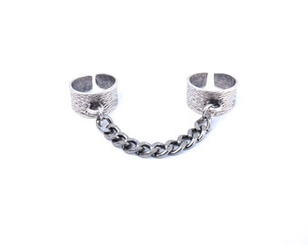 Silver Handcuff Ring