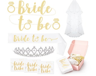 Bachelorette Party Decorations Kit | Bridal Shower Decorations | Bachelorette Party Favors | Bachelorette Sash | Bridal Veil | Hen Party