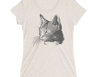Adorable Kitty Cat || Women’s Triblend Tee || Adorable Kitty Cat Tee