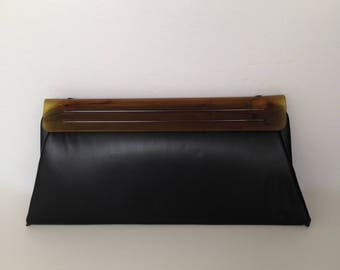 Vintage black evening clutch from the 1960s