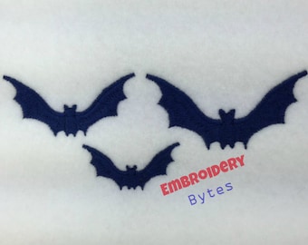 Bat Machine Embroidery Design Halloween