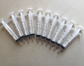 Set of 10 - 5ml Craft Syringe for nail polish, glue, crafts