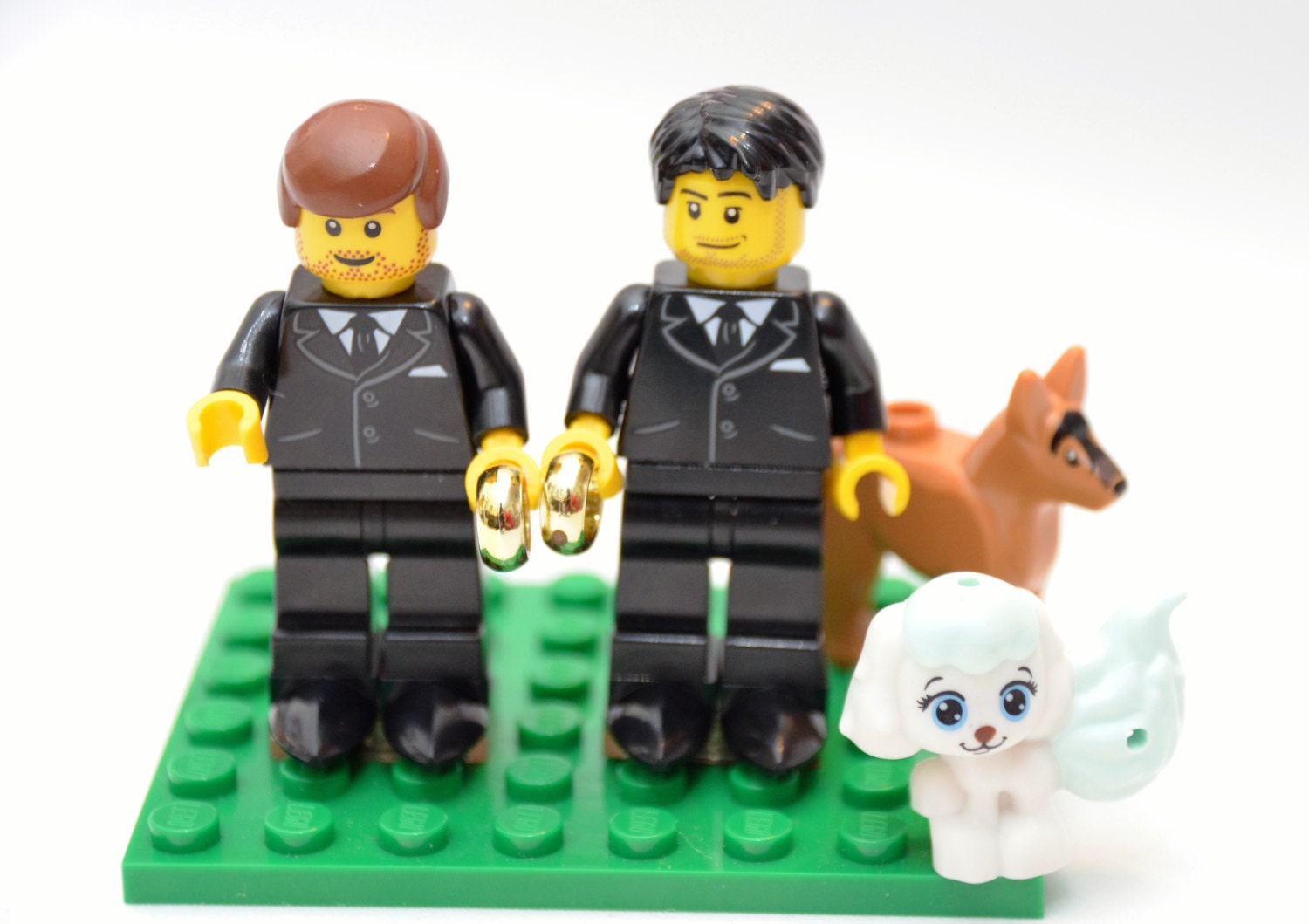 Custom Lego Minifigure Same Sex Bridal Couple Wedding Lego