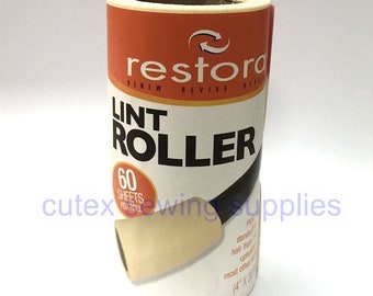 Restora Lint Roller Remover 60-Sheets Refill - 12 Rolls / No Handle
