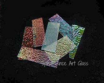 COE 90 ~ 1/4 lb Dichroic Wissmach Thin CLEAR Texture Jeweler's Scrap Fusing Supplies