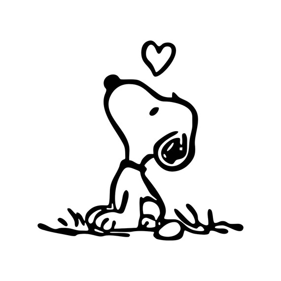 Download Snoopy Love Graphics SVG Dxf EPS Png Cdr Ai Pdf Vector Art