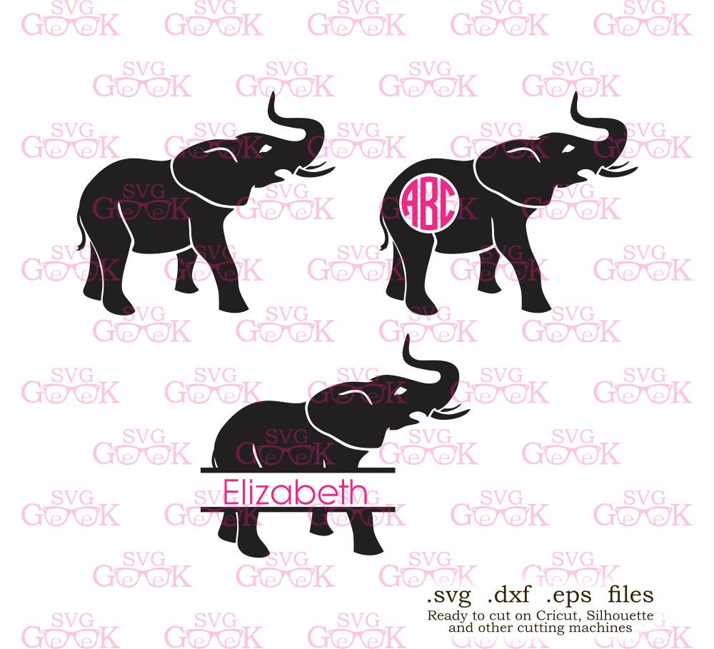 Alabama Elephant SVG cut files Elephant svg cut files for