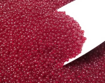 Toho 11/0 Seed Beads - Transparent Garnet - 10 Grams