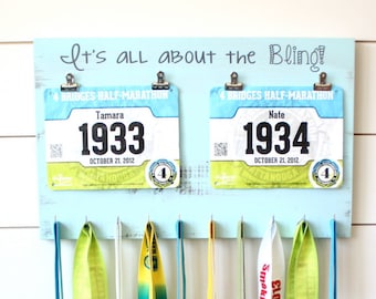 Running Race Bib and Medal Holder - It's all about the Bling!