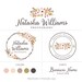 Wreath floral logo flower logo design branding package