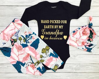 Download Hand Picked for Earth By Great Grandpa in Heaven SVG Heat