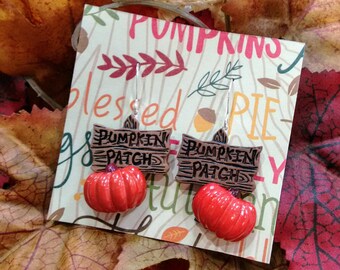 Thanksgiving earrings pumpkin earrings fall earrings thanksgiving jewelry Thanksgiving accessories gifts for her gifts under 10 teacher gift