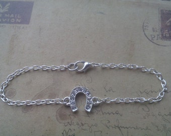 Horseshoe bracelet with Rhinestones