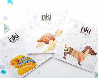 Temporary Animal Tattoos - PICK THREE - Gift him or her