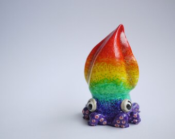 Rainbow Squid Ornament