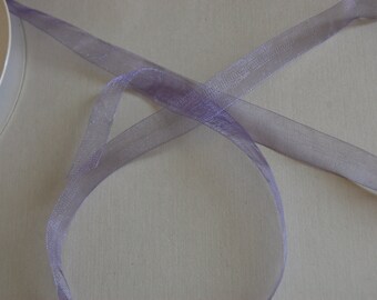 5yds - 7/16" Lilac Organza Ribbon