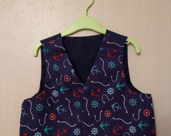 Boys waistcoat age 4 - 5 nautical
