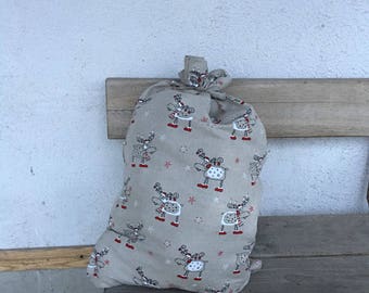 Christmas sack linen