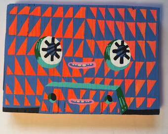 Psychedelic Triangles Wood Tape Buddy