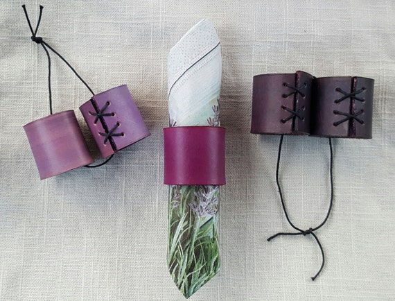 Purple Leather Napkin Rings Orange, Blue, Tan, etc ~ Casual Dining ~ Alfresco ~ Housewarming~Hostess Gift ~ Home Decor ~ Kitchen Accessory
