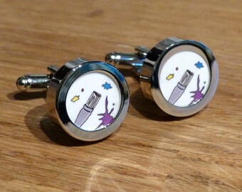 Tools of the Trade - Paintbrush Illustration Cufflinks