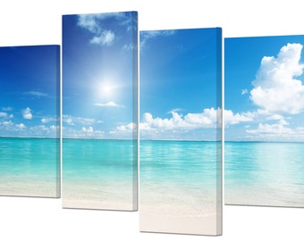 Love the sunshine on the beach/set of 4 new split canvas prints.