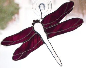 Stained Glass Dragonfly Suncatcher
