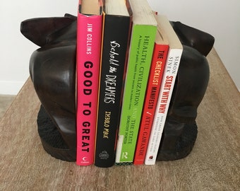 Hand-crafted wooden bookends