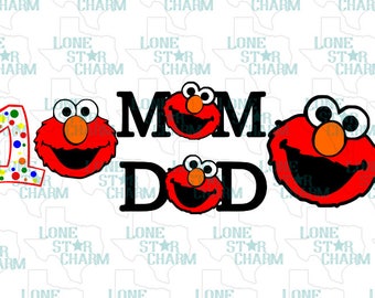 elmo birthday 1st svg favorite instant