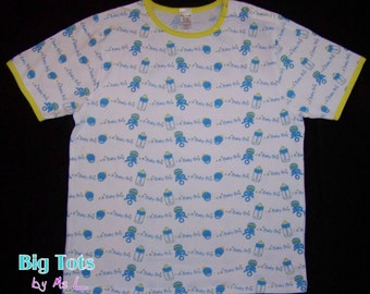 Adult Baby A Baby Boy snap shoulder shirt ABDL