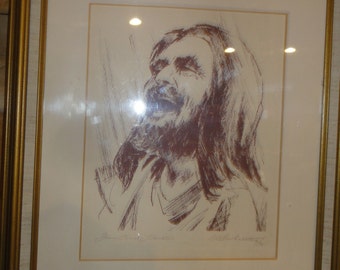 Vintage 1970's Print "Titled Jesus Christ Liberator"/ Signed W. L. Wheattey/Dated