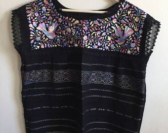 Hand Embroidered Blouses- Black Color and Ivory Color S/M-M/L-XL/XXL
