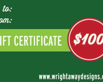 100 DOLLAR GIFT CERTIFICATE