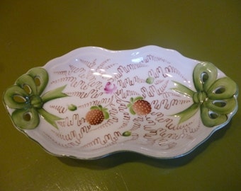 Vintage Hand Painted Porcelain Trinket Dish