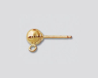 Gold Filled Post w/ Ball a Pair